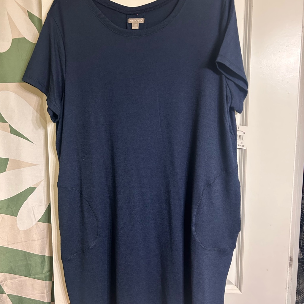 Navy Blue Womens Tshirt Dress